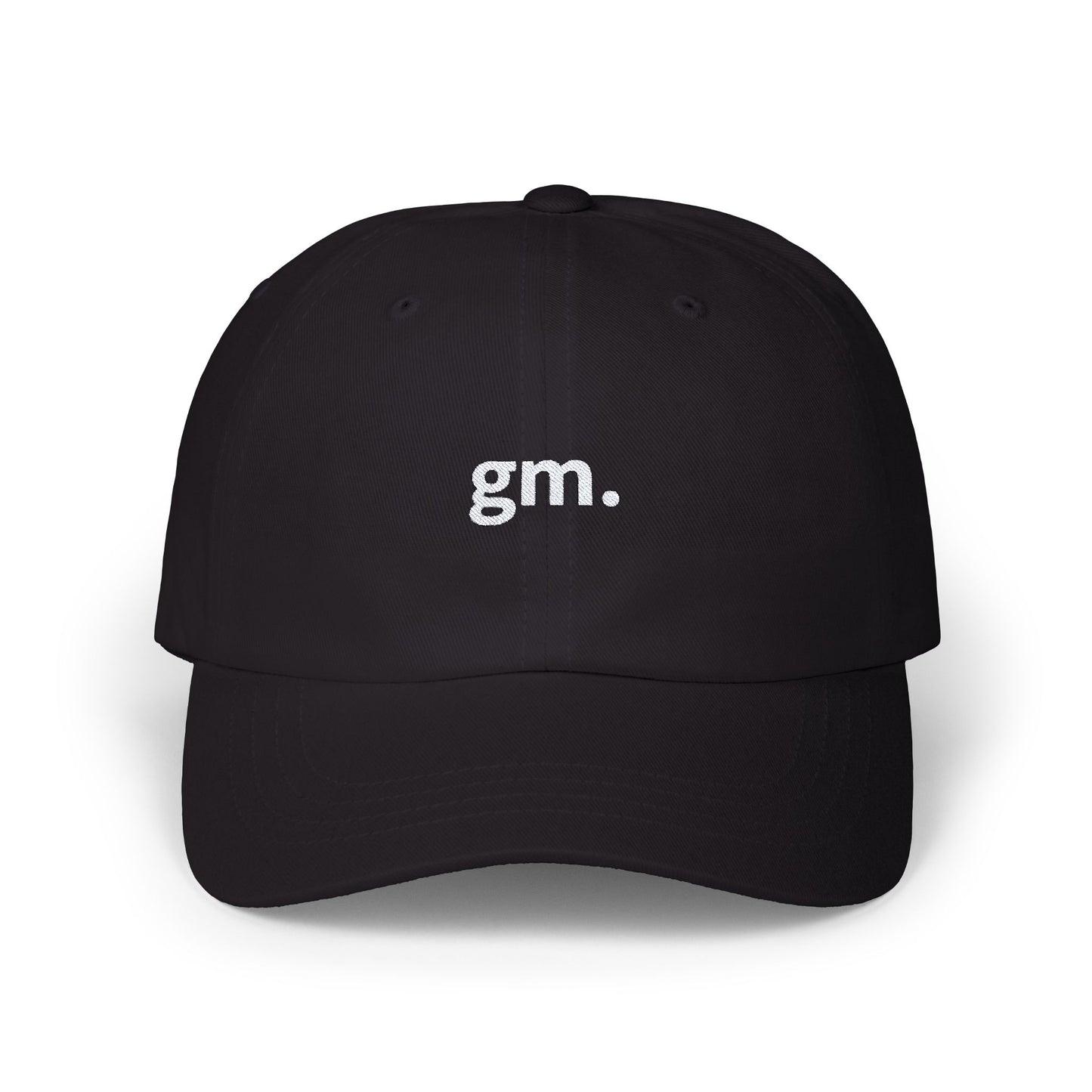 gm. embroidered dad hat (actually embroided no cap)