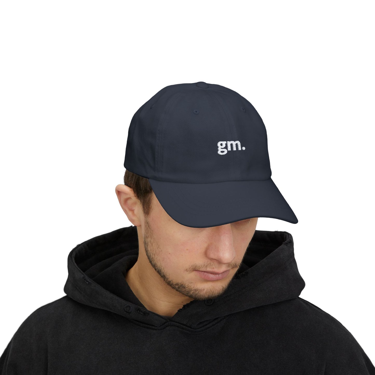 gm. embroidered dad hat (actually embroided no cap)