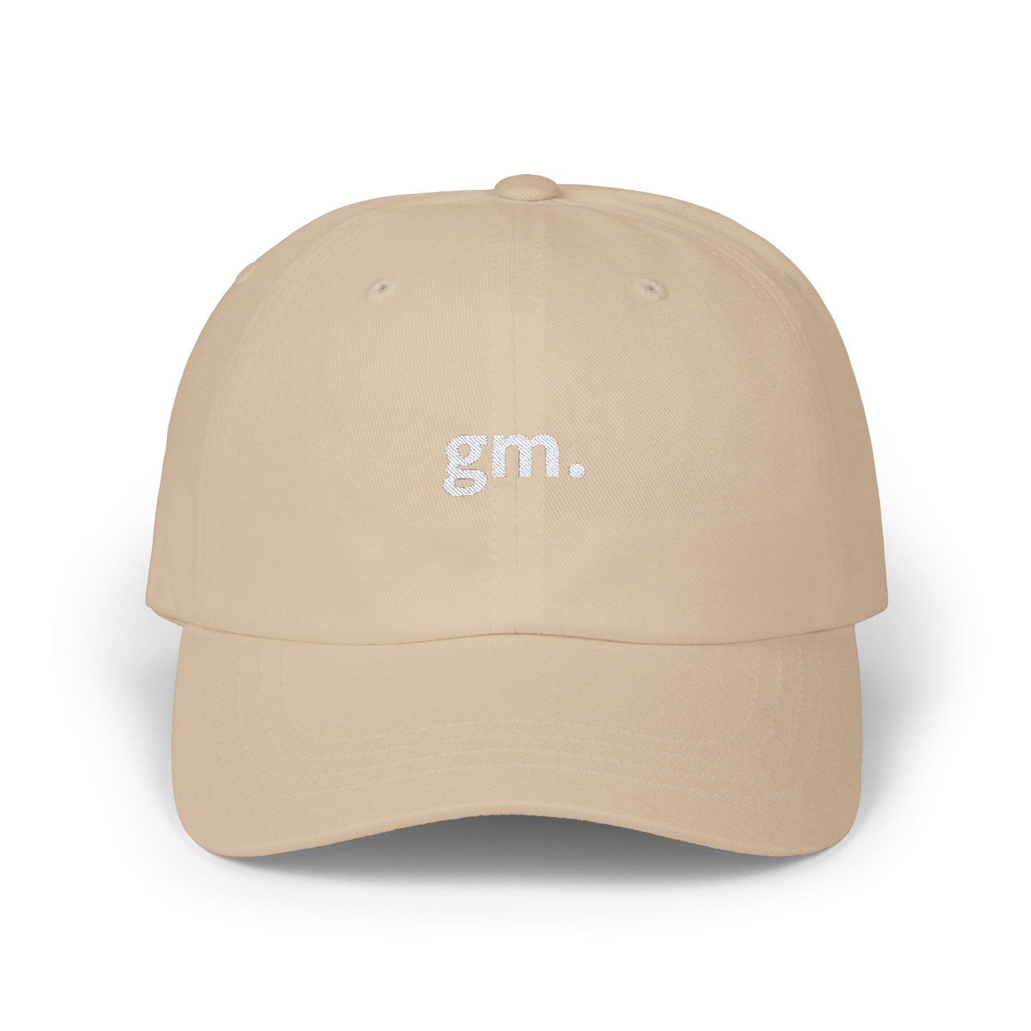 gm. embroidered dad hat (actually embroided no cap)